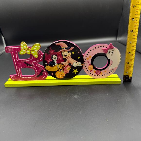 Disney Minnie Mouse Boo Halloween Wooden Tabletop Sign - Picture 5 of 5